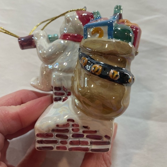 Lot Of 2 Coca Cola Christmas Ornaments 2003 Pearlescent Porcelain Bottle Works - Picture 16 of 16